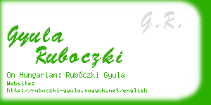 gyula ruboczki business card