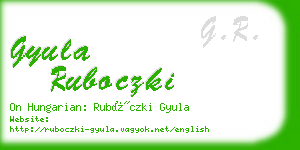 gyula ruboczki business card